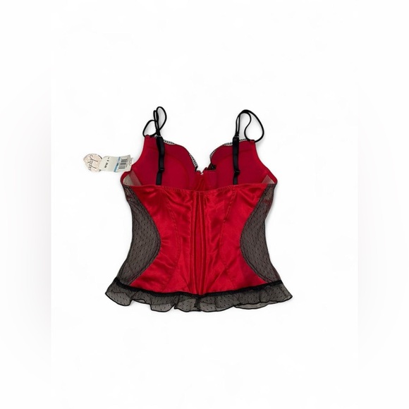 Jezebel Red and Black Satin Chemise - Picture 3 of 7